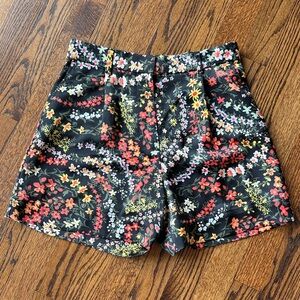 B32 ATM Anthony Thomas Melillo Women 2 Multicolor Floral High Waist Shorts
